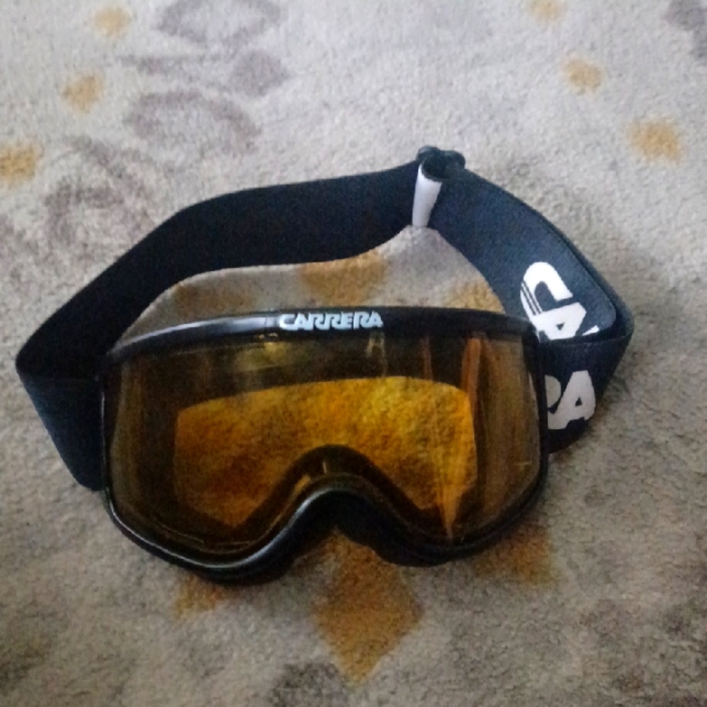 Carrera Black and Yellow Used Ski Glasses